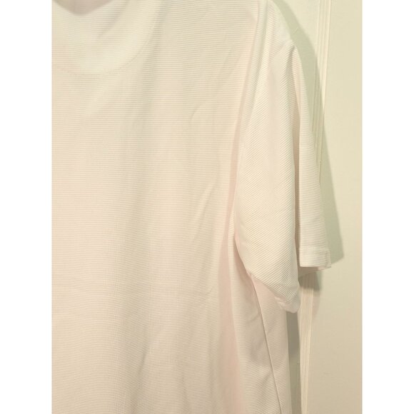 Ben Hogan Performance Polo Shirt L/XL White Short Sleeve Ribbed Texture - Picture 8 of 9